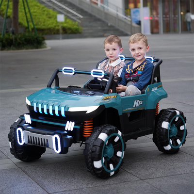 Wholesale 24 Volt Ride-on Cars for Toddlers Powerful Kids Electric Big Car with Two Leather Seats Rubber Wheels Toys Four Wheels