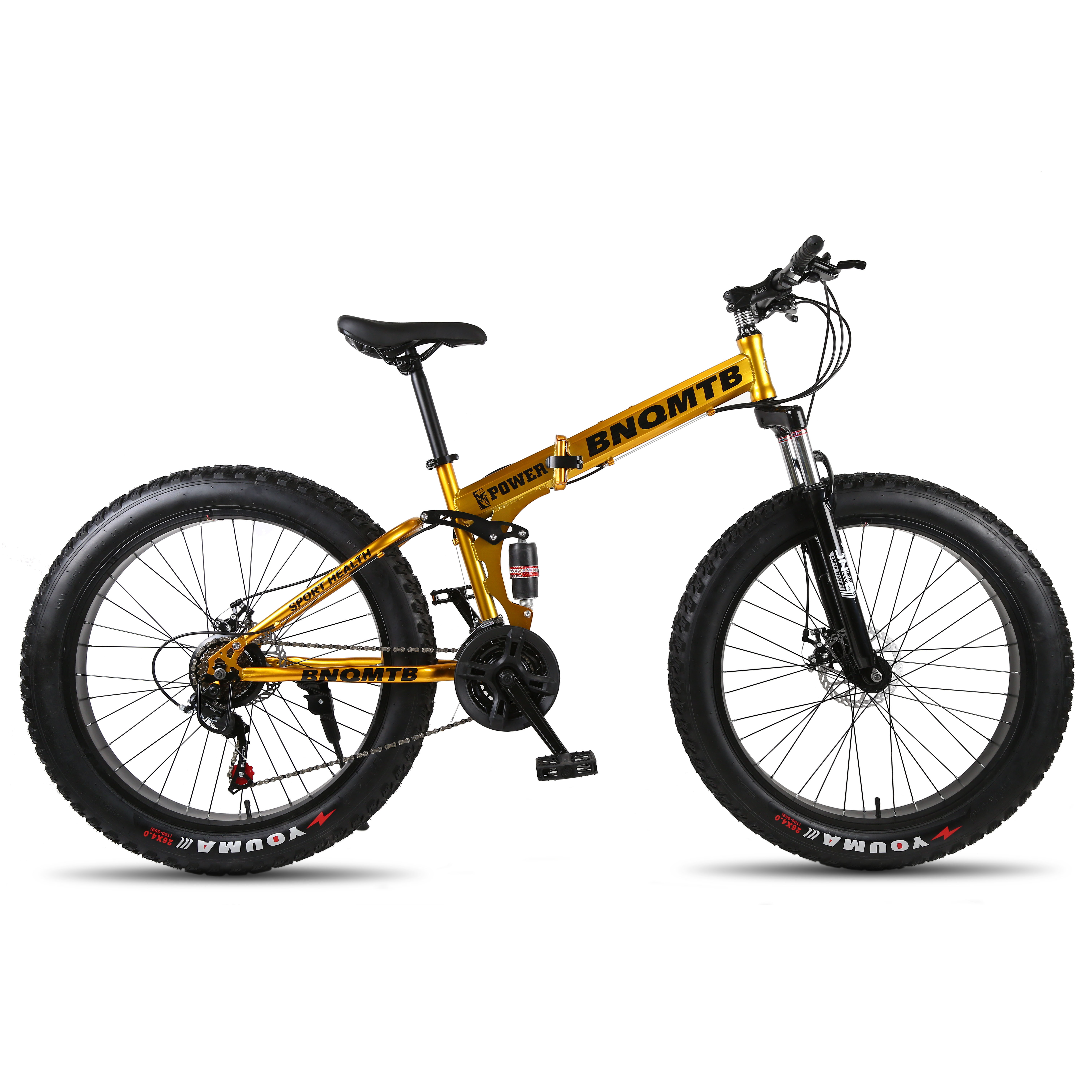 2024 bicycle 26 inch suspension fork fat snow bike for child and adult / airless tires 2.125 of kids mtb fat snow bikes