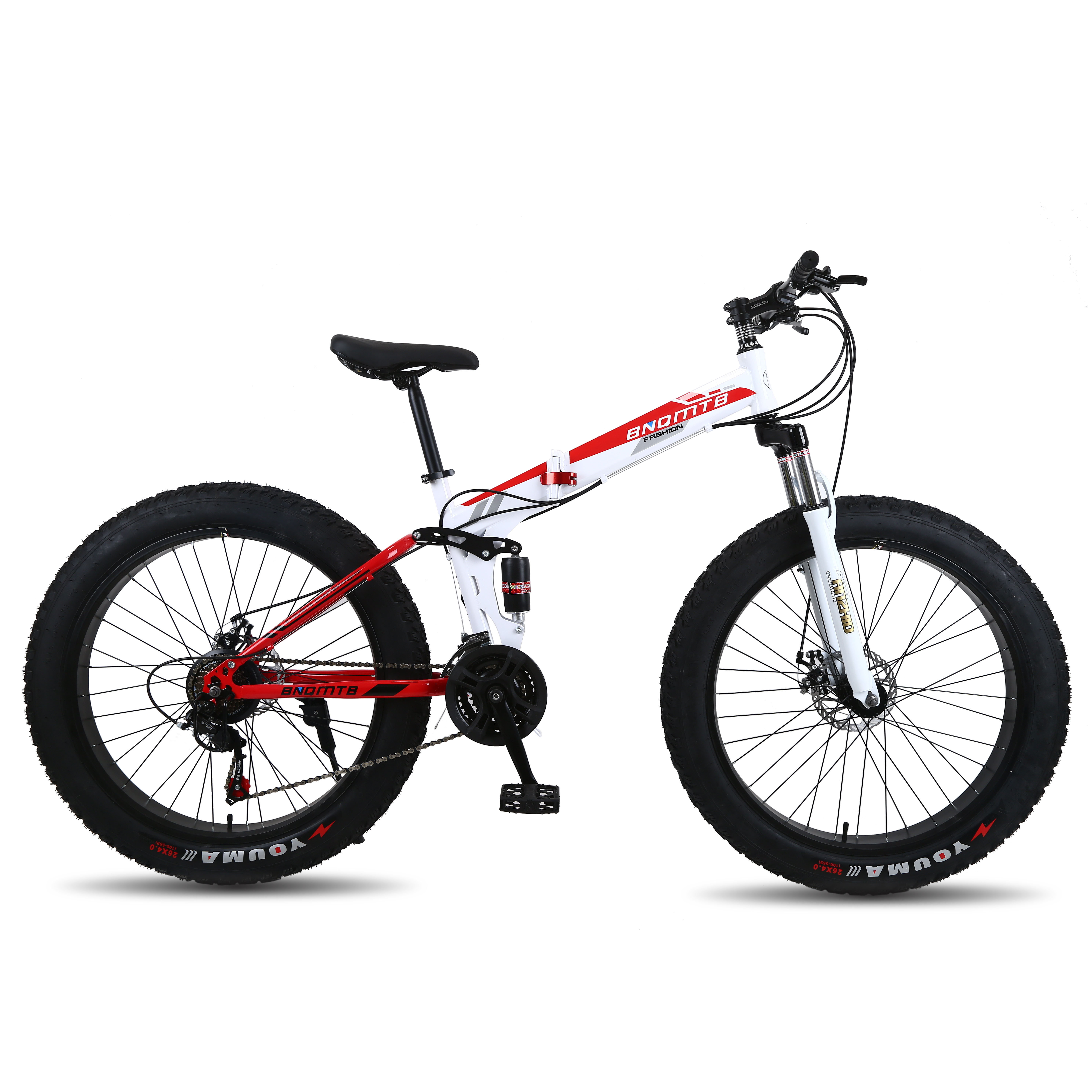 2024 bicycle 26 inch suspension fork fat snow bike for child and adult / airless tires 2.125 of kids mtb fat snow bikes