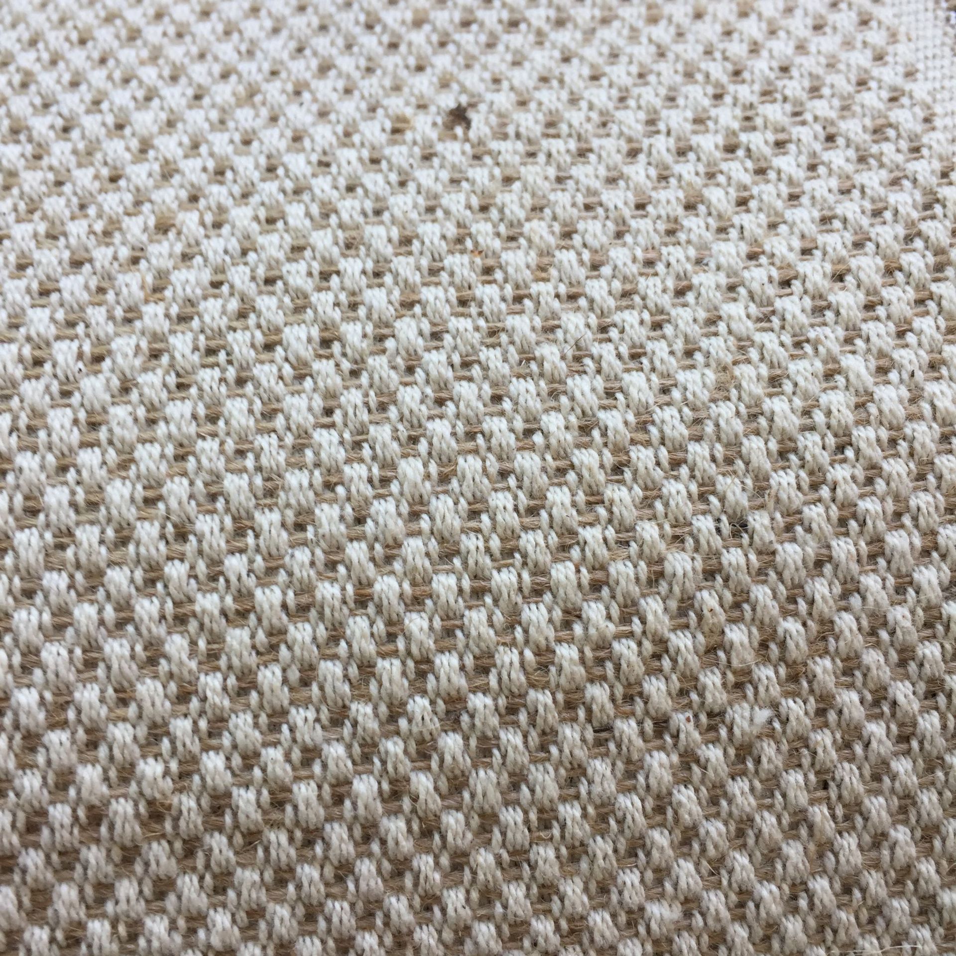 Natural Jute Burlap Fabric Linen Fabric for Home Textile Jacquard Grid  Weave Jute Cotton Cloth for Sofa Fabric