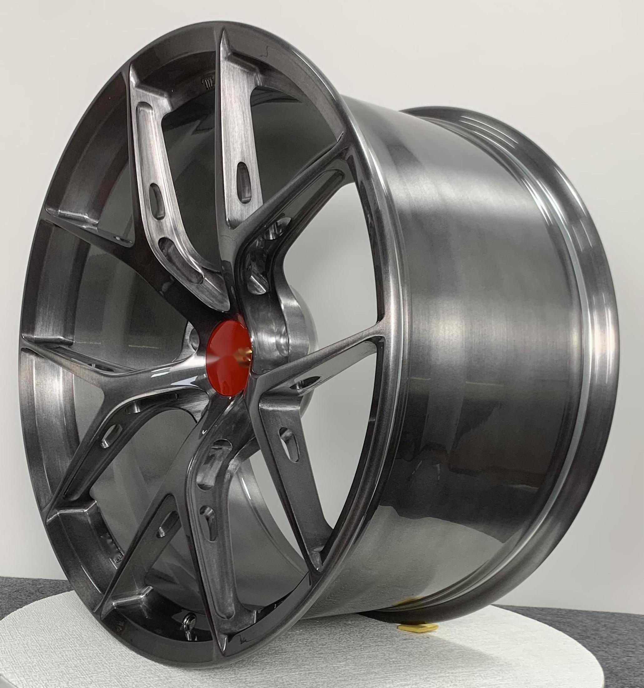 New 1 Piece Forged Alloy Car Wheel Modified Car Wheels Polished to a Shine 112mm 100mm 120mm PCD 45mm 50mm 0mm ET for Sale