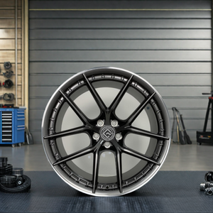 Custom 18\" 19\" 20\" 22\" 24\" Gloss Black Gray Two-Piece Steel Wheel Rim Deep Concave 5x120 Forged Alloy Car Rims New