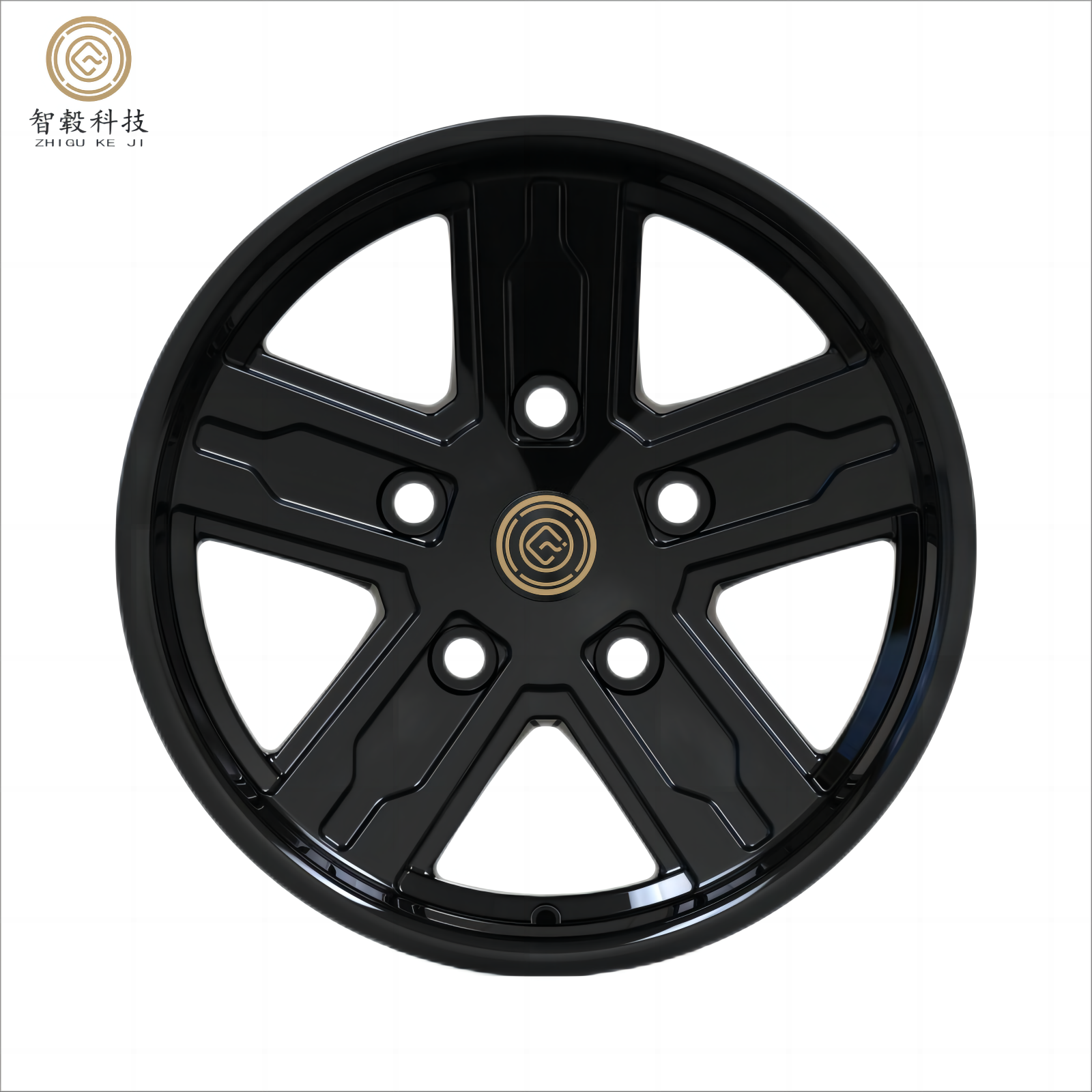 ZhiGu Customized 18in forged alloy rims 18x9.0 ET-10 glossy black load 1100KG factory design wholesale price