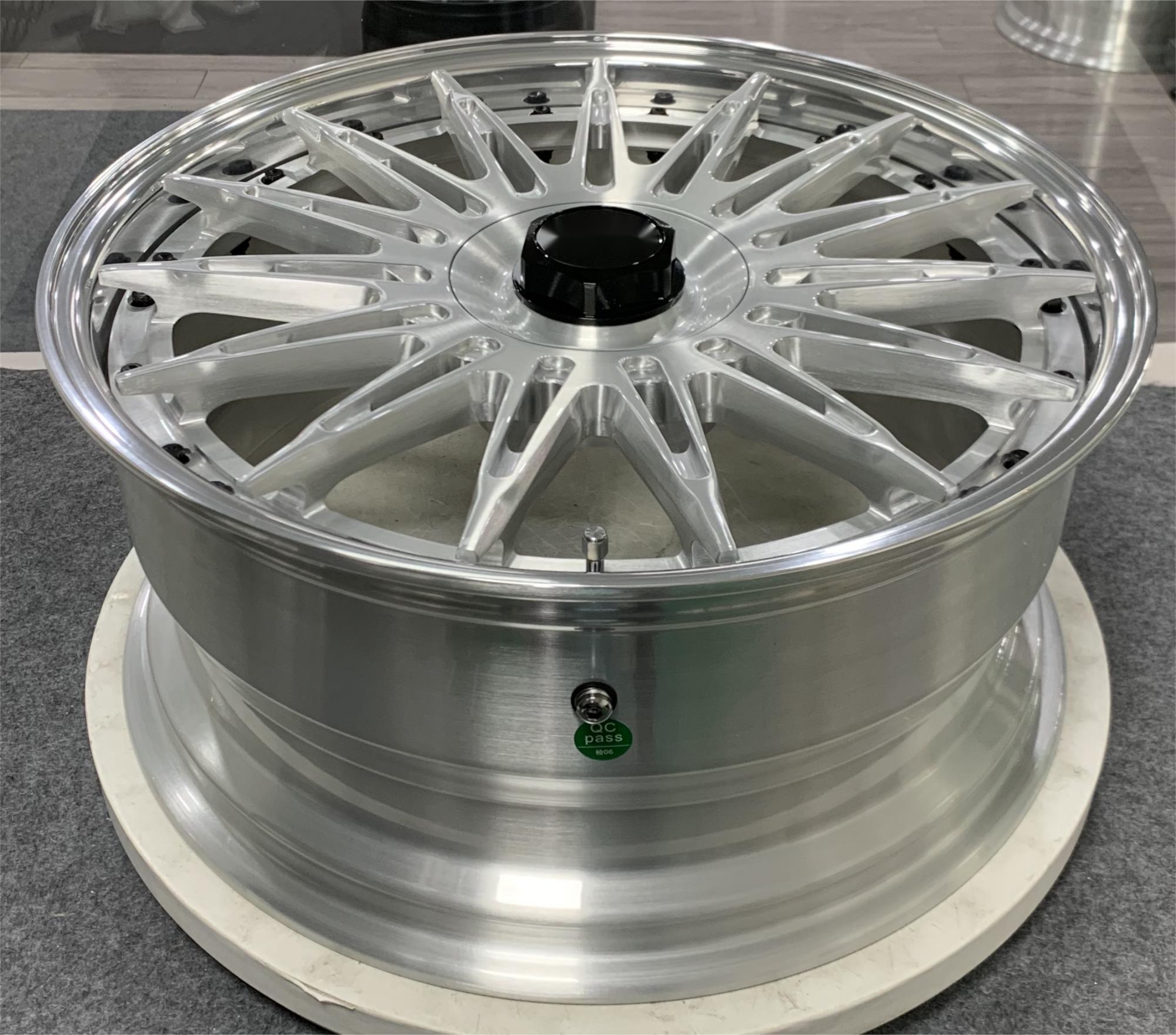 Aluminum Forged Wheels Star for Panamera Cayenne Urus Huracan - 2-pieces Forged Polished Pcd 4x98mm Car Wheel Forged Rims 5years