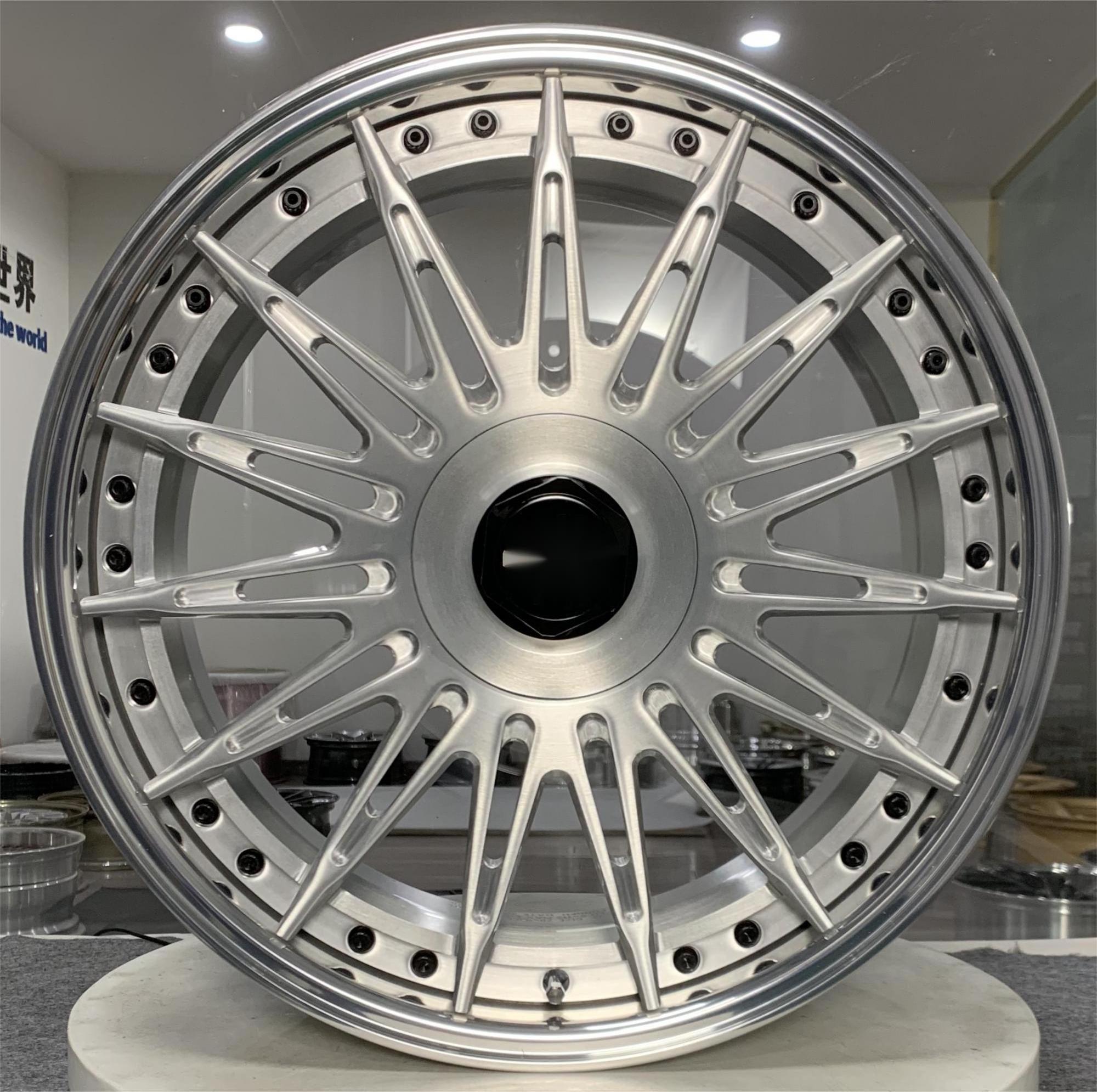 Aluminum Forged Wheels Star for Panamera Cayenne Urus Huracan - 2-pieces Forged Polished Pcd 4x98mm Car Wheel Forged Rims 5years