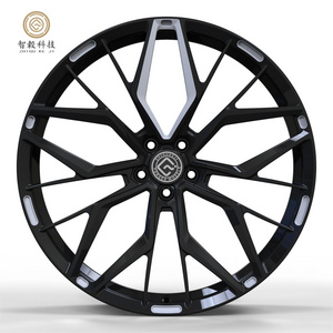 Forged Car Wheels 18" 19" 20" Double Color 5 Spoke Alloy Wheels for Mercedes Benz, Maybach, Bentley - Black Brown 5x130 5x114.3