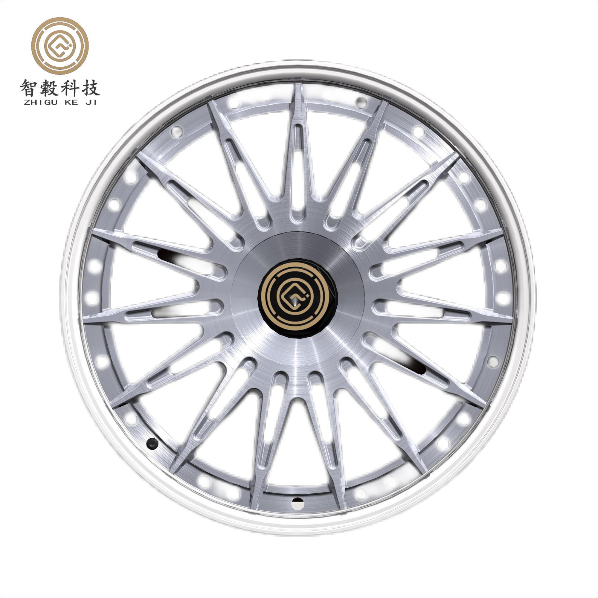 Aluminum Forged Wheels Star for Panamera Cayenne Urus Huracan - 2-pieces Forged Polished Pcd 4x98mm Car Wheel Forged Rims 5years