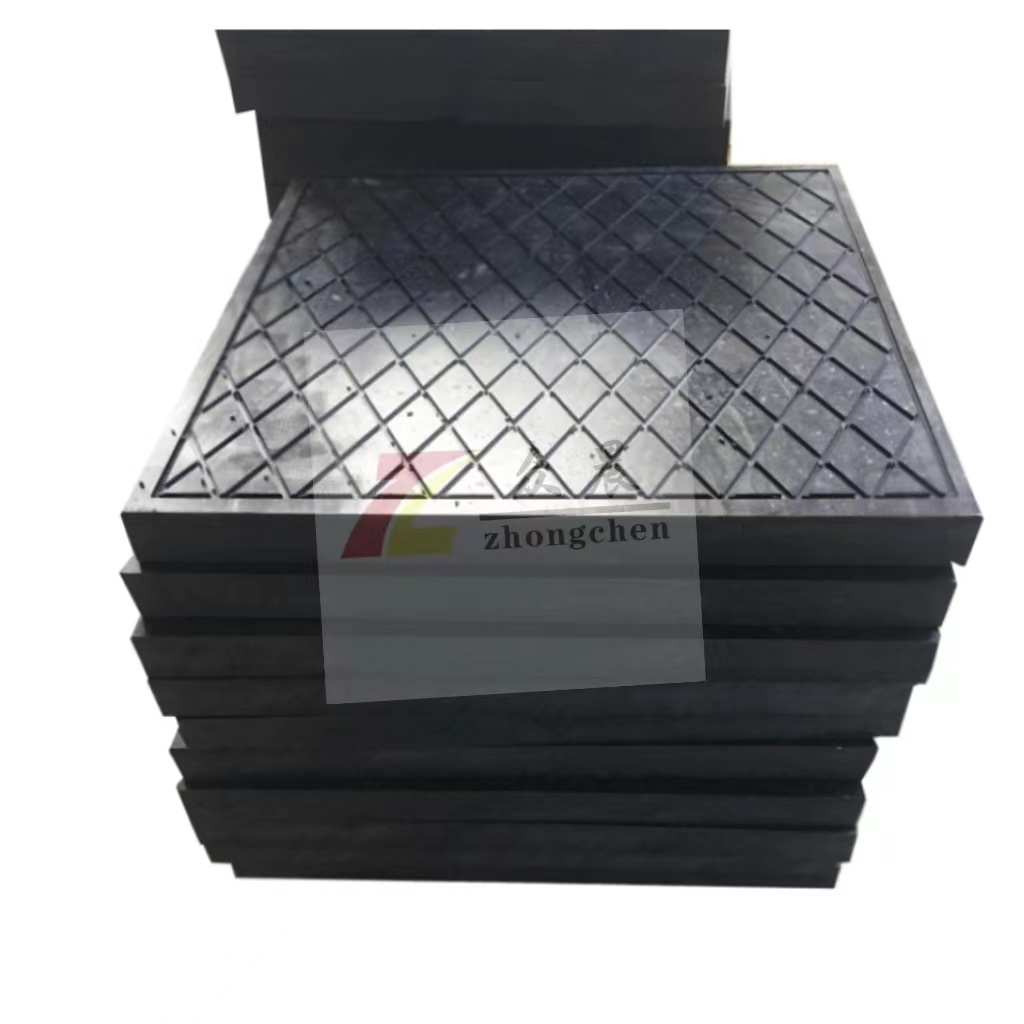 Stable Plastic Cribbing Blocks and Base mat for Crane heavy truck foot support pads black crane pad