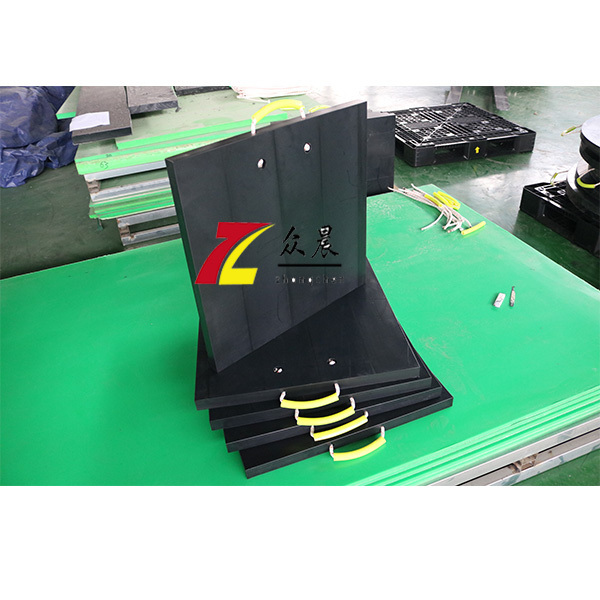 Stable Plastic Cribbing Blocks and Base mat for Crane heavy truck foot support pads black crane pad