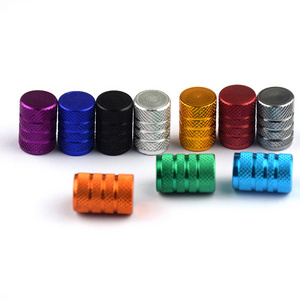 Round Style Aluminum Tire Valve Stem Caps For Auto Car Motorcycles