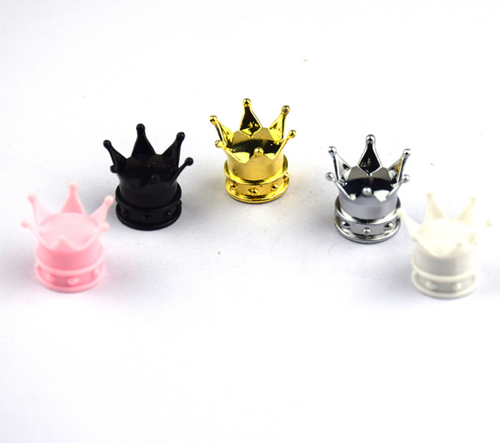 PVC06 Universal Crown Styling  Car Motorcycle Bicycle Air Cover Auto Airtight Stems Cover Wheel Tire Valve Caps