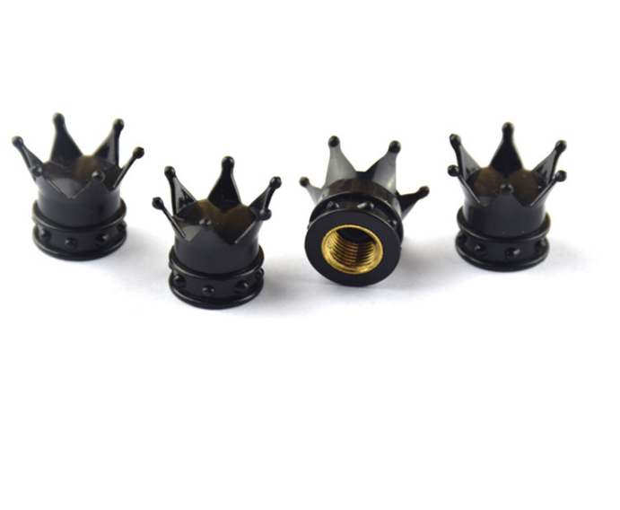 PVC06 Universal Crown Styling  Car Motorcycle Bicycle Air Cover Auto Airtight Stems Cover Wheel Tire Valve Caps