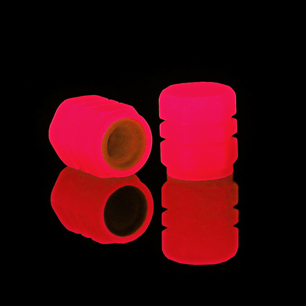 Tire Led Fluorescent Valve Caps for Car Motorcycle Bike Wheel Hub Red Luminous Car Valve Cover Decoration Glow In The Dark