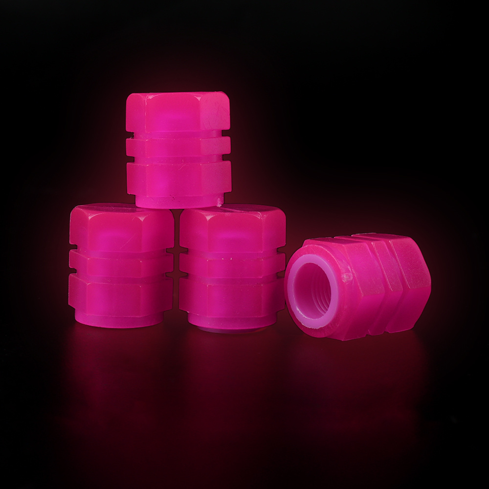 Universal Valves Glow in The Dark Valve Stem Covers Fluorescent Car Tire Valve Caps