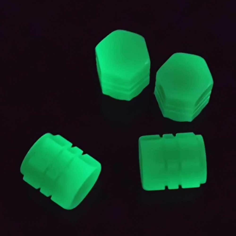 Universal Valves Glow in The Dark Valve Stem Covers Fluorescent Car Tire Valve Caps