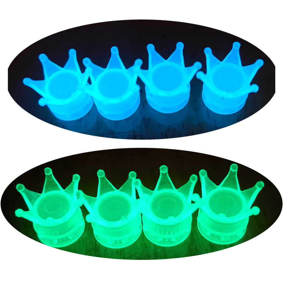 Custom Glow in The Dark Valve Stem Covers Fluorescent Car Tire Valve Caps Universal Motorcycle Car Wheel Dust Cap Auto Glow