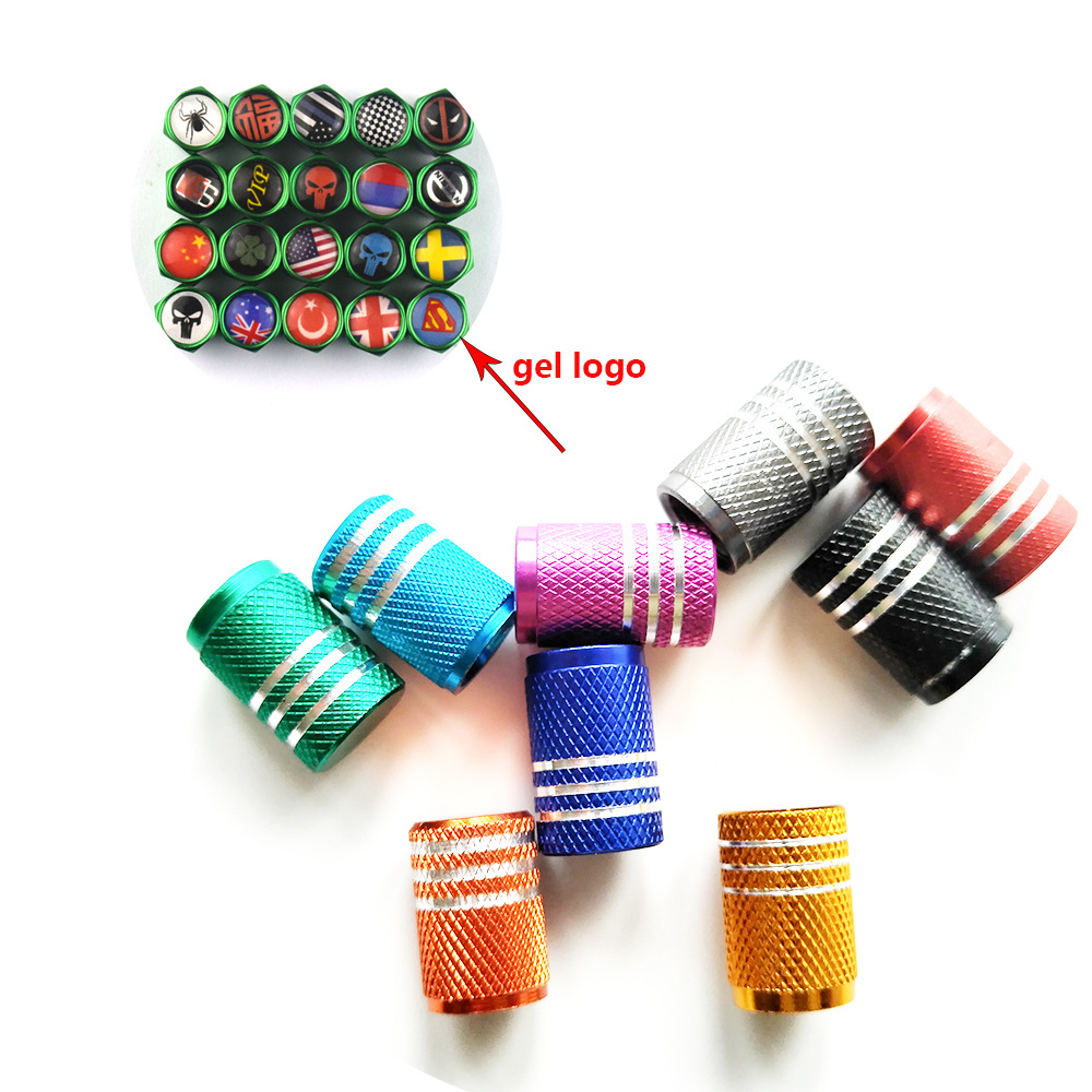 Custom Logo Aluminum Alloy Color Tire Valve Cap For  Car Motorcycle