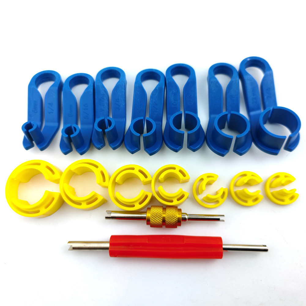 16Pcs Fuel Line Disconnect Removal Tool Set With Valve Core Remover Tool