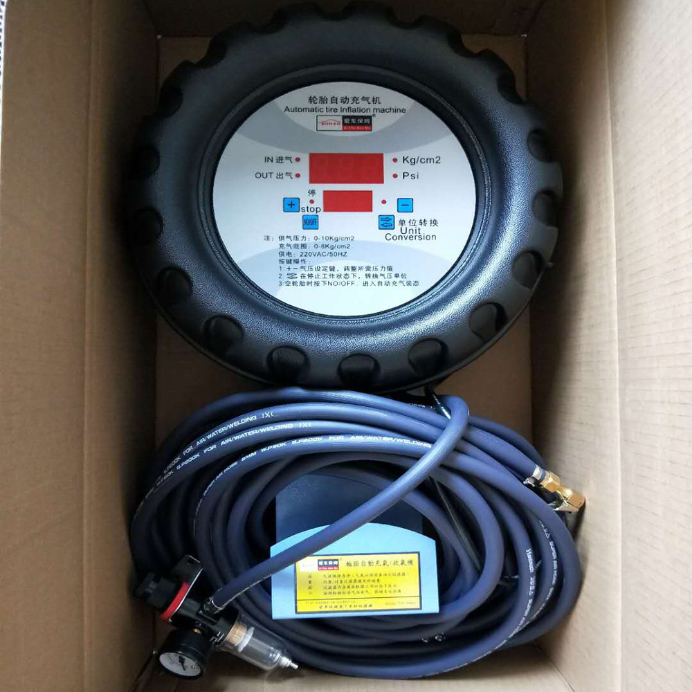 wall amount digital tire inflator for tire repair shop