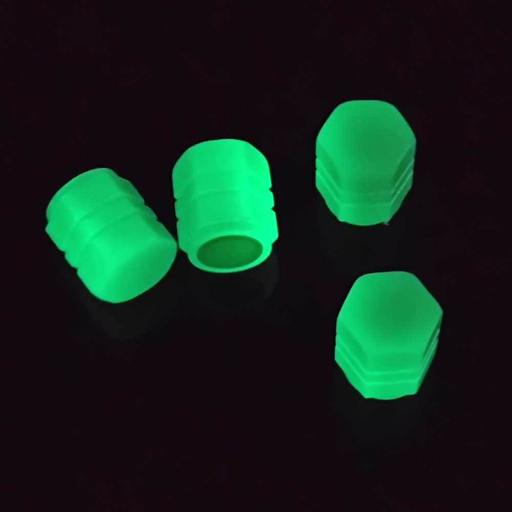 Fluorescent Car Tire Air Dust Cover Luminous Glowing Tire Valve Cover