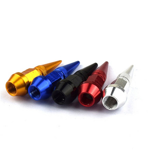 car racing  45mm aluminum spiked wheel type tire valve stem cap air dust caps