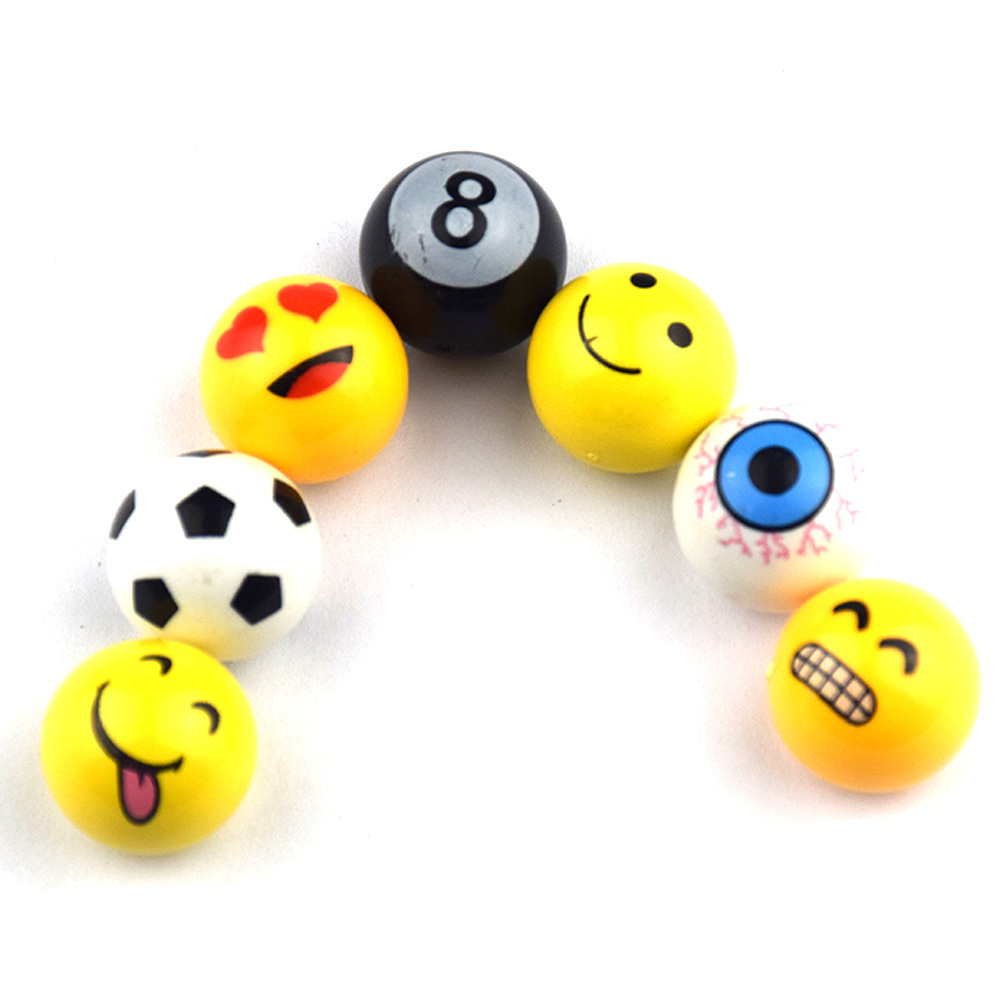 Smiley Face Ball Tire wheel Air Stem Valve Caps