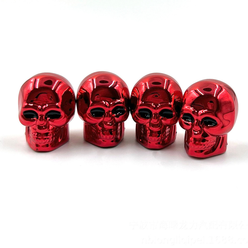 Factory Custom Universal Modification Car Valve Cover Car Wheel Tire Air Valve Stem Dust Caps Skull Shape Tire Valve Caps