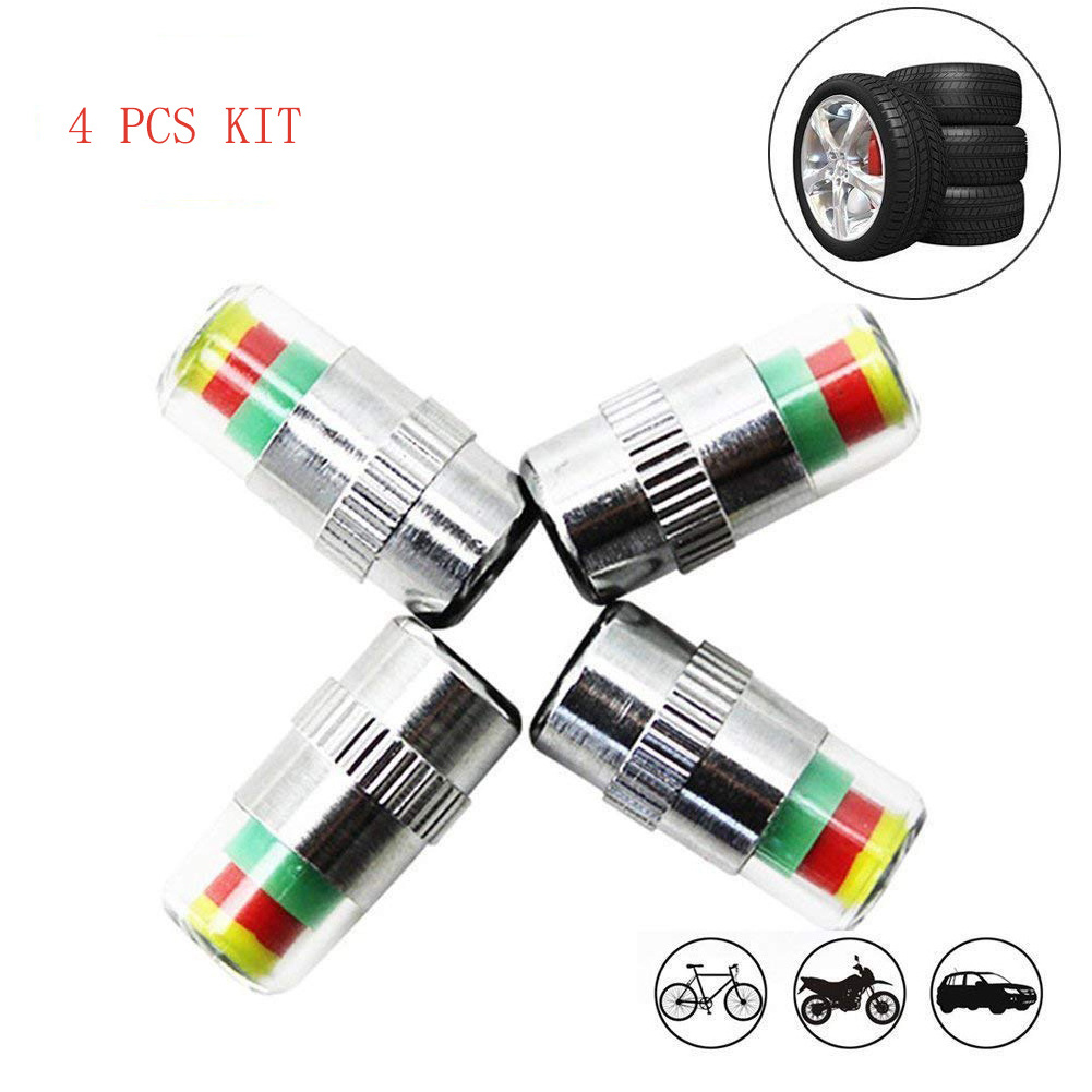 Visual Tyre Pressure Monitor Caps Tire Valve Cap With Pressure Indicator