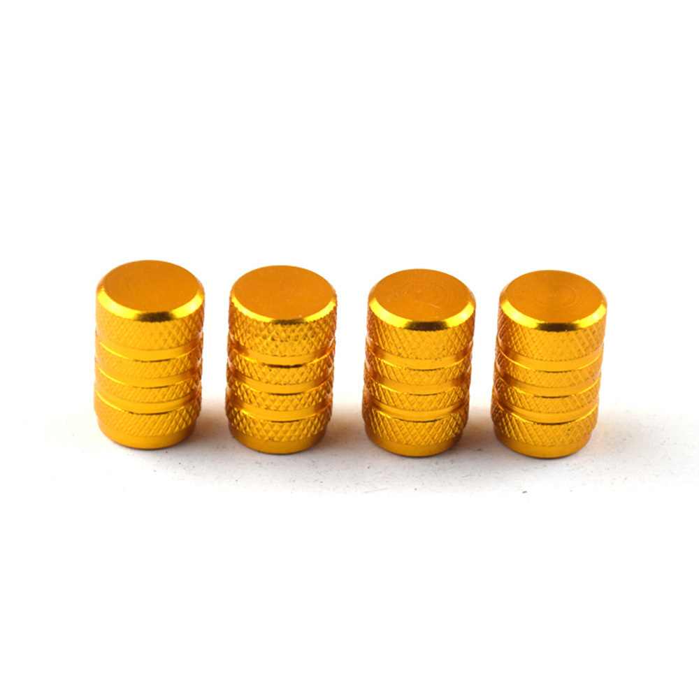 Round Style Aluminum Tire Valve Stem Caps For Auto Car Motorcycles