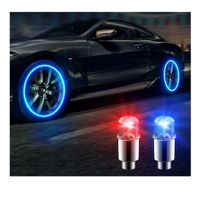 Color Tyre Wheel Valve Cap Light LED Lamp Flash Car Tire Valve Caps Air Cover Tire Rim Valve Wheel Stem Cap