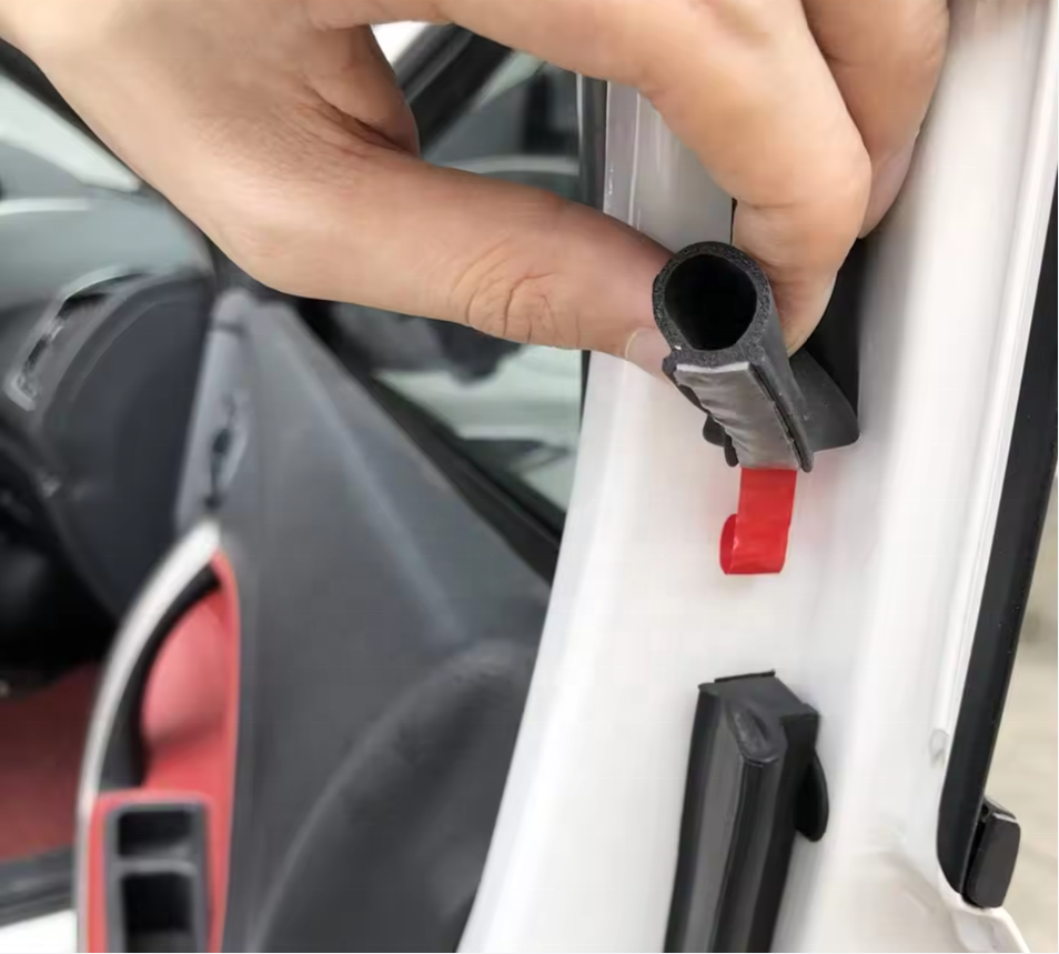 Customized Adhesive Rubber Seal Strip for Car Door Weatherstripping and Sound Insulation Made of EPDM and NBR