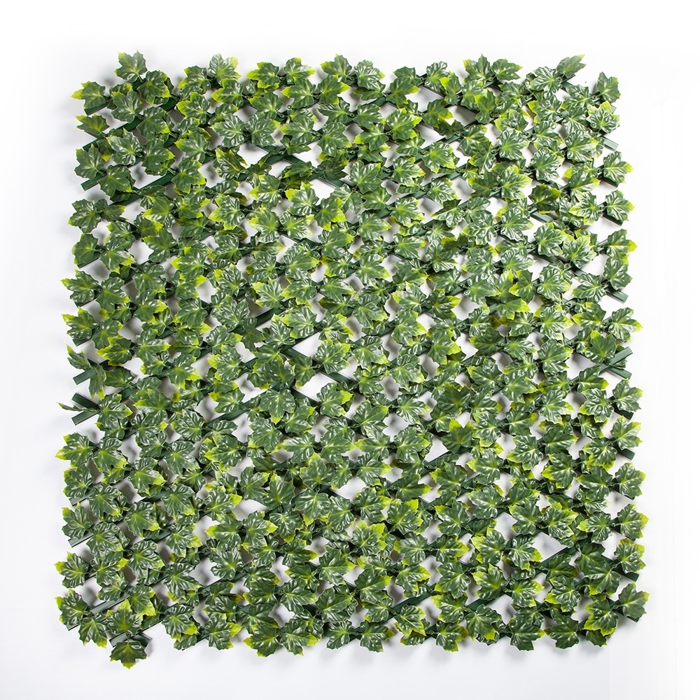 ZC Best Seller Artificial Green Leaves Fence Expandable Garden Trellis with Artificial Leaves