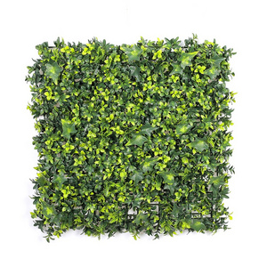 ZC 50*50 cm Anti-UV Artificial Hedge Boxwood Panels Green Leaf Plant Artificial Grass Wall Panels for Indoor Outdoor Decoration