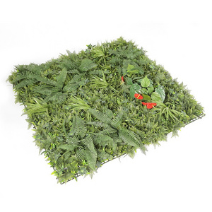 ZC Uv Resistant Plastic Artificial Hedge Grass Flower Background Wall Boxwood Panels for Indoor Outdoor Decoration