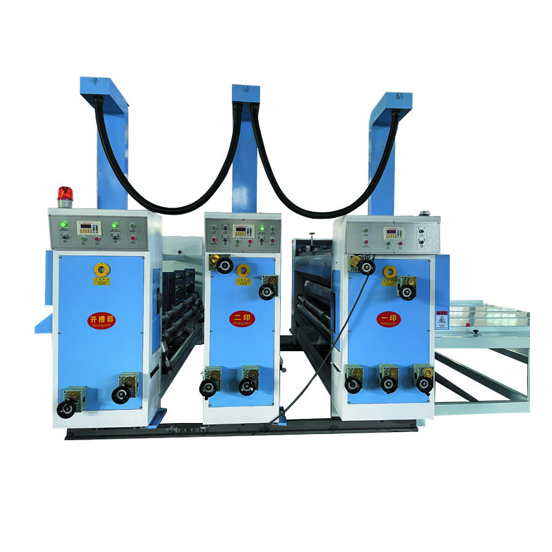 Semi Automatic Chain Feeding Flexo Printing Slotting Machine For Carton Box