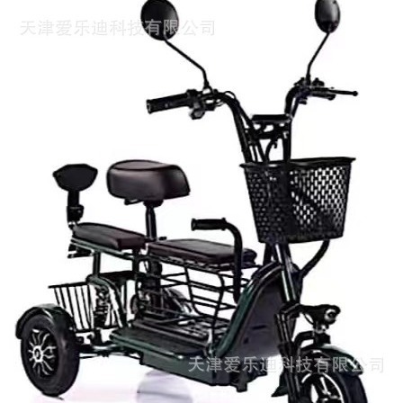 500W 48V Adult Electric Tricycle 10 Inch Vintage Delivery Scooter 3 Wheel Cargo Bike