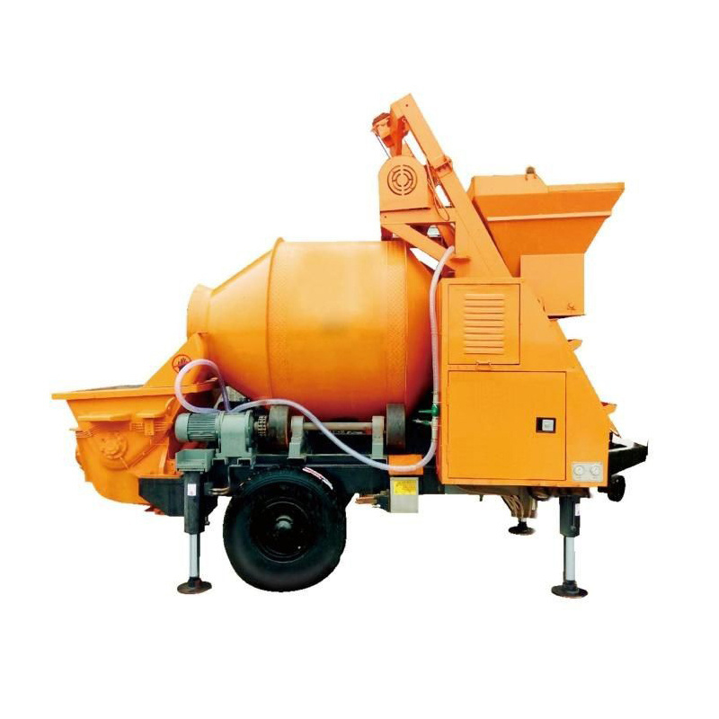 Mobile Concrete Mixer With Pump Diesel Engine Portable Concrete Mixers