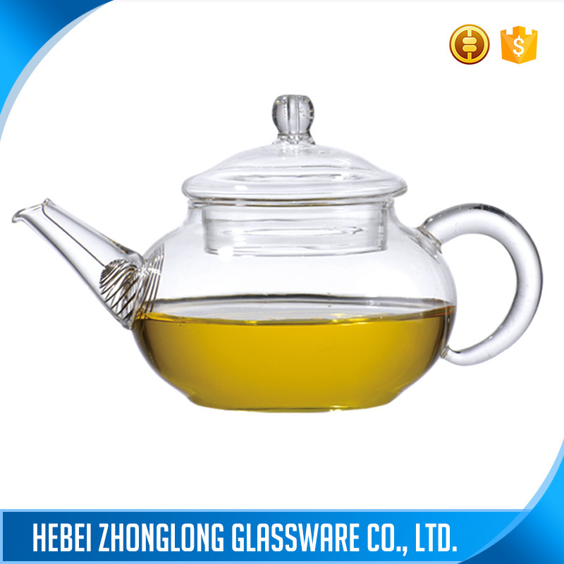 HOT! customized chinese glass tea kettle with infuser wholesale