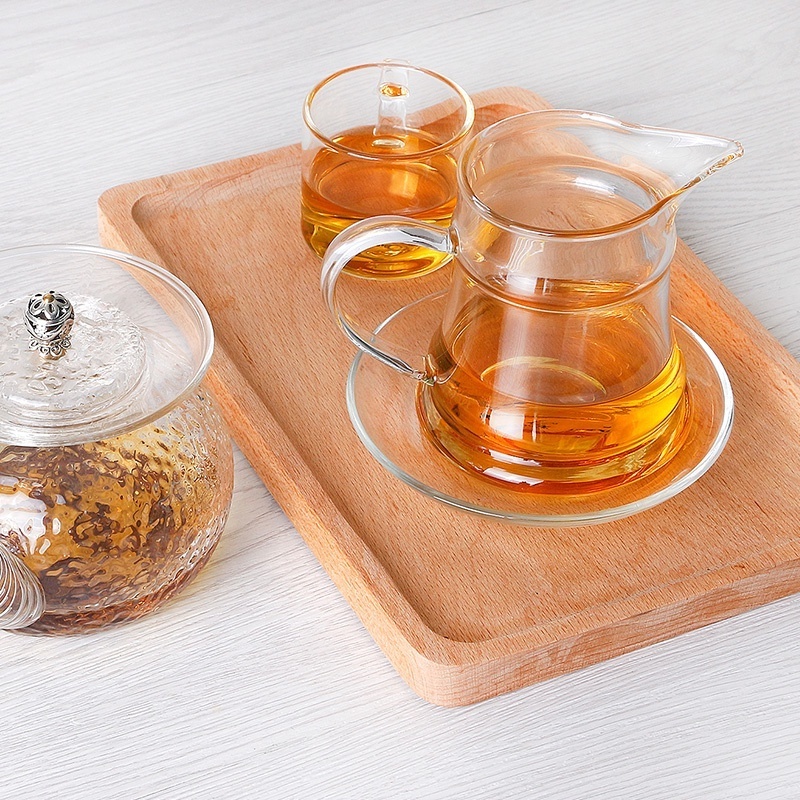 High Borosilicate Heat Resistant Teapot With Infuser Teapot With Cup Glass Teapot Set