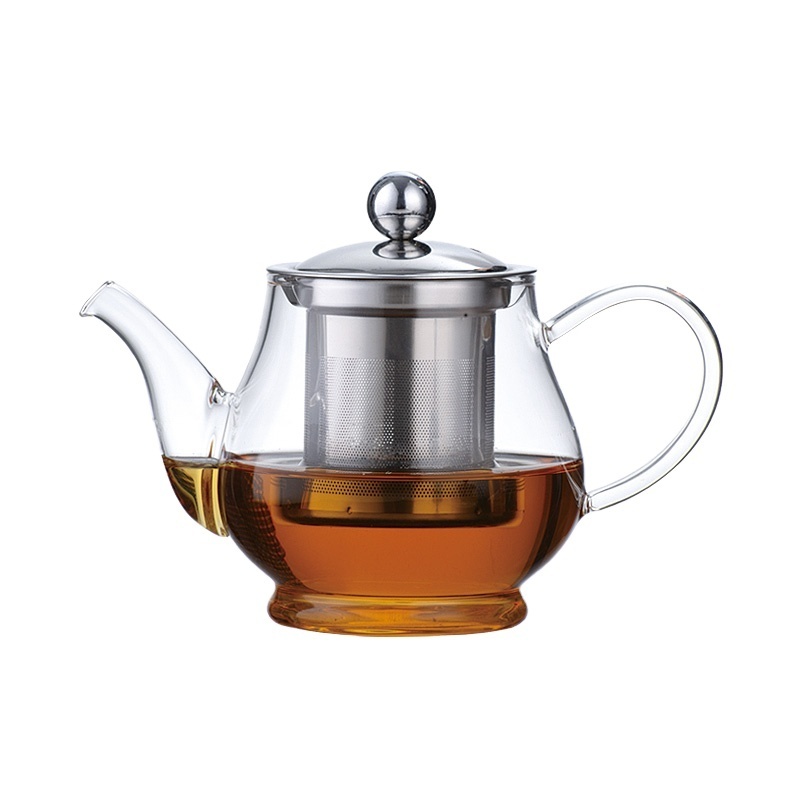 HOT! customized chinese glass tea kettle with infuser wholesale