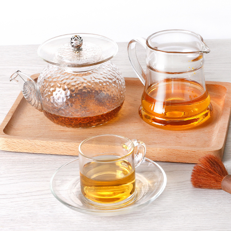 High Borosilicate Heat Resistant Teapot With Infuser Teapot With Cup Glass Teapot Set