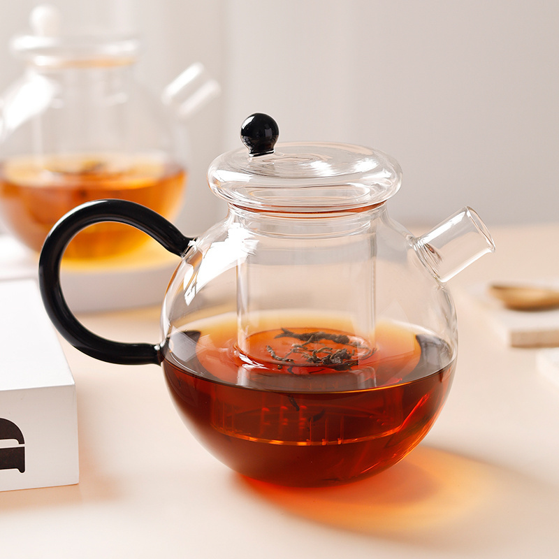 750ML Glass Teapot Leaf Tea Maker Set Transparent CLASSIC with Removable Infuser Tea Kettle