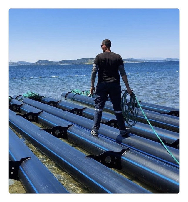 Diameter 30 meters round hdpe floating aquaculture traps for fish farming