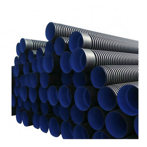 PE double wall corrugated pipe High quality HDPE For drainage Customized Plastic culvert pipe SN4 SN8 110-800mm