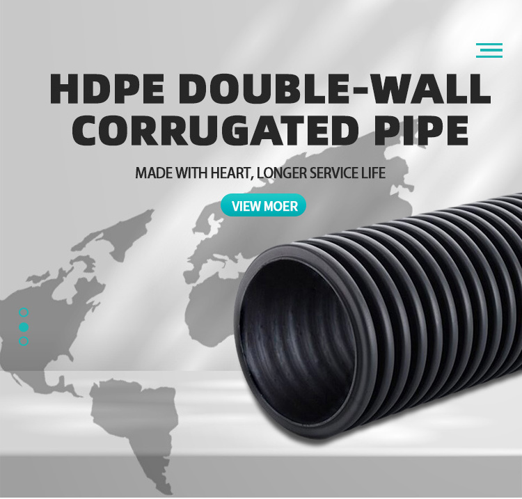 Hdpe Double Wall Corrugated Pipe SN6 800MM Drainage Pipe Dwc Hdpe Plastic Tubes/culvert Pipe/100 Corrugated Pipe