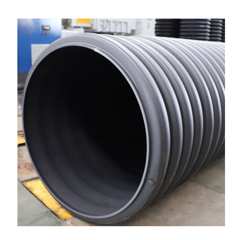 HDPE material black plastic drain culvert 2 4 inches HDPE Twin Wall Corrugated Tubes for Subsoil Drainage sewage pipe