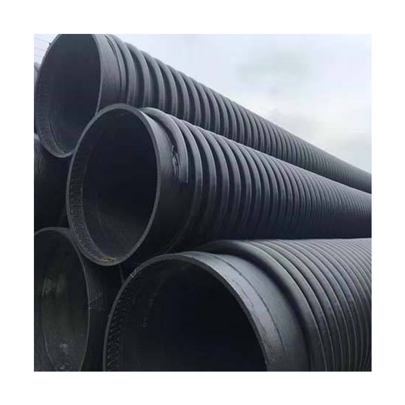 PE Krah Pipe Drainage and Sewerage Large Diameter Tube Underground Big Water Flow Pipes SN4 SN8 SN12.5 Corrugated Pipe