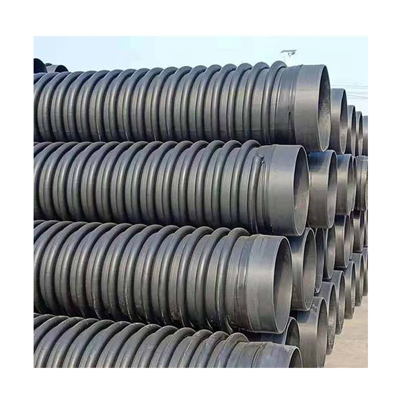 PE Krah Pipe Drainage and Sewerage Large Diameter Tube Underground Big Water Flow Pipes SN4 SN8 SN12.5 Corrugated Pipe