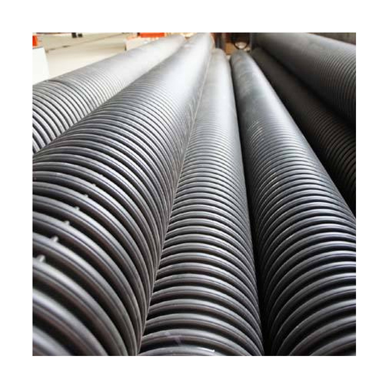 PE Krah Pipe Drainage and Sewerage Large Diameter Tube Underground Big Water Flow Pipes SN4 SN8 SN12.5 Corrugated Pipe