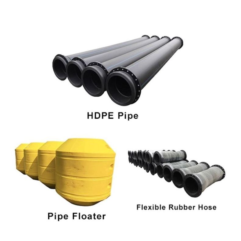 12inch HDPE Pipe with Flange Connections dredge Pipe Floats for slurry dredging